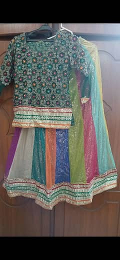 multi colour lehnga chotii