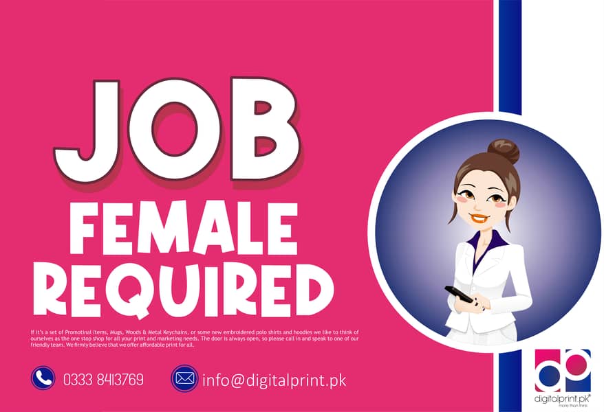 Female Required For Shop Front Desk 0