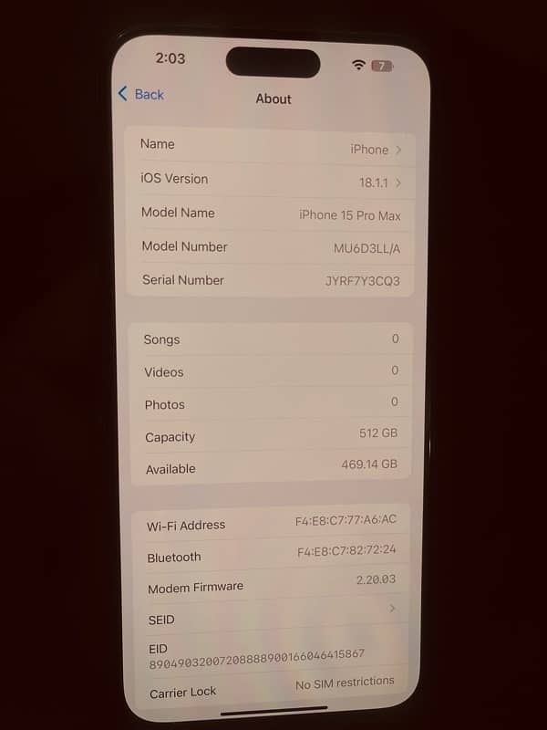 iPhone 15 pro max 512gb 6