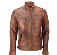 Diamond Design Leather Jacket