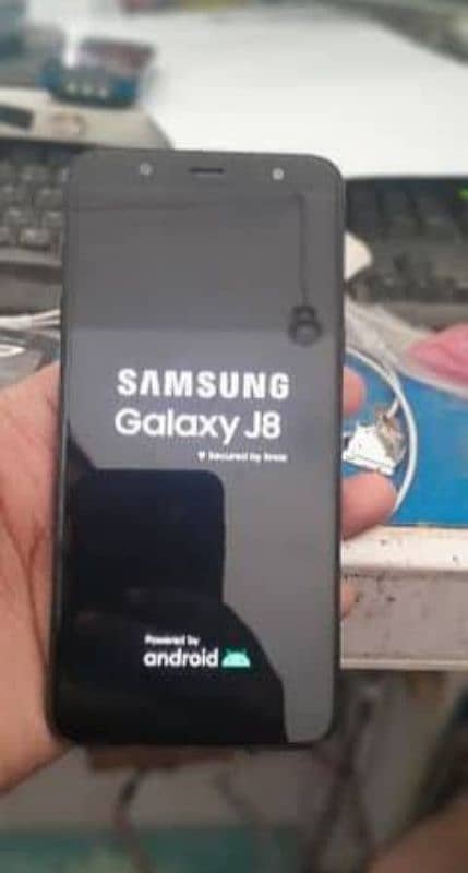 Samsung j8 with box 2