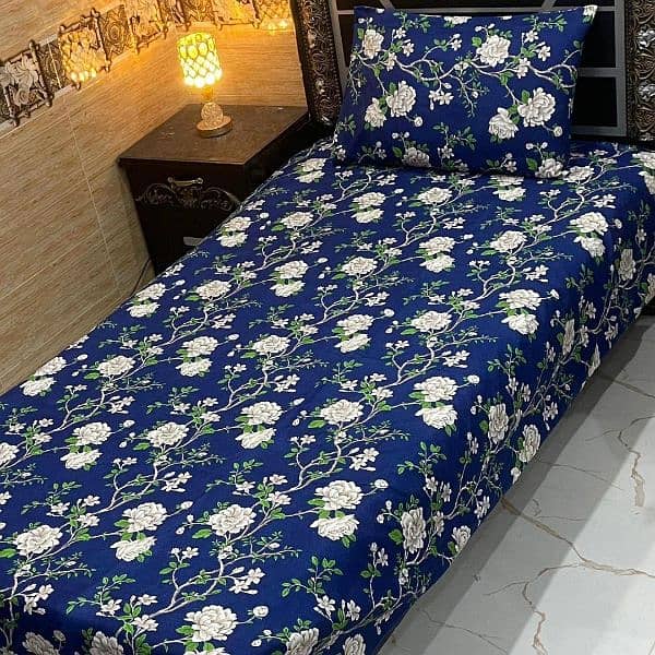 4 Pcs Crystel Cotten Printed Single Bedsheets Available in all Designs 5