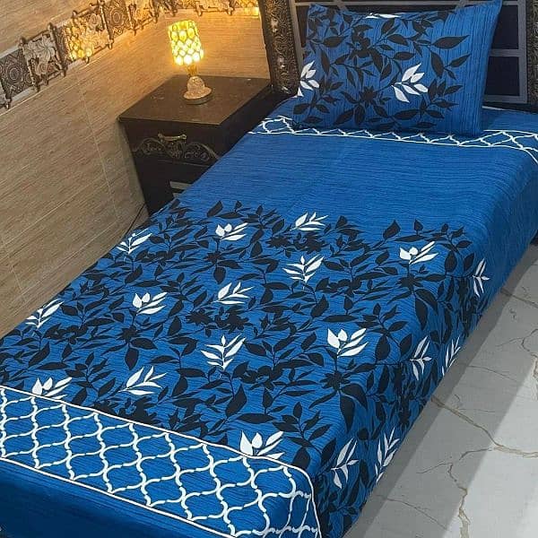 4 Pcs Crystel Cotten Printed Single Bedsheets Available in all Designs 6