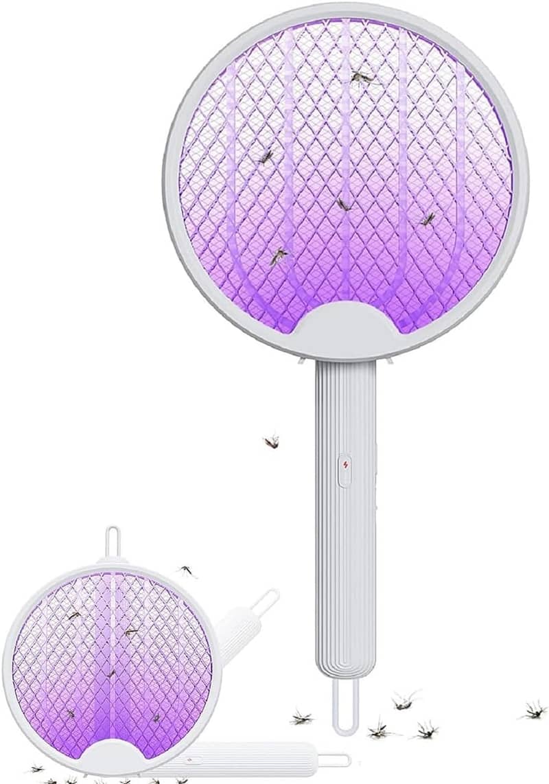 2in1 Electric Fly Swatter Racket,3500V HighVoltage Electric Bug Zapper 10