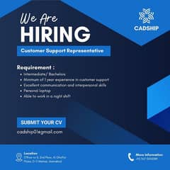 We are hiring a Chat Support Agent