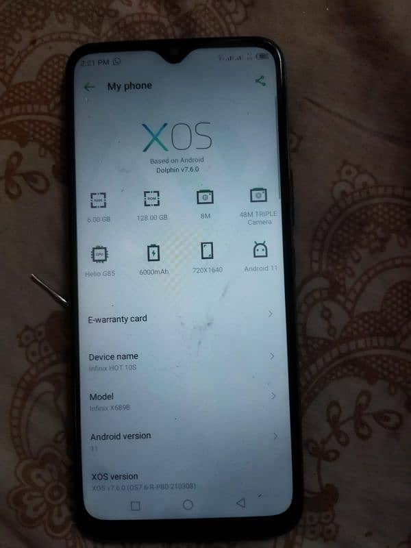 Infinix hot 10s 6/128 1