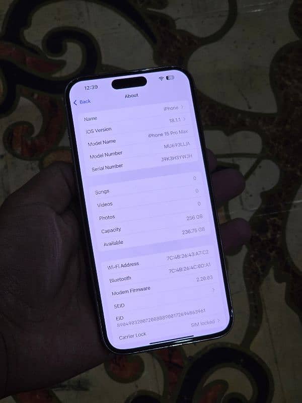 IPHONE 15 PRO MAX 256GB JV [EXCHANGE POSSIBLE] 7