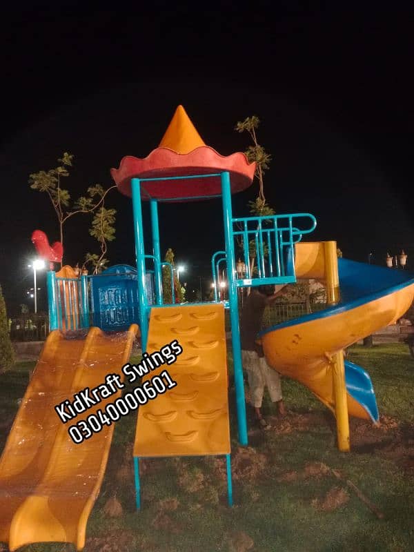 kids Slide/Swings/Kids rides/jhula/indoor swing/jungle gym/gazebo/bar 16