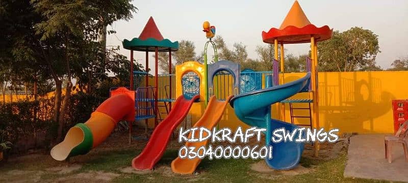 kids Slide/Swings/Kids rides/jhula/Spring rider/jungle gym/gazebo/bar 5