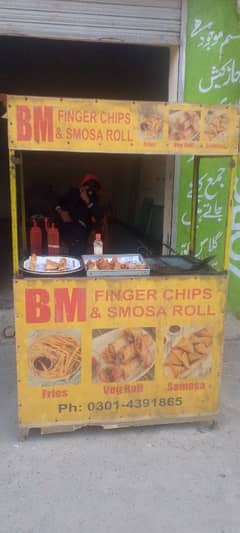 fast food counter with 12mm And 8 mm glass