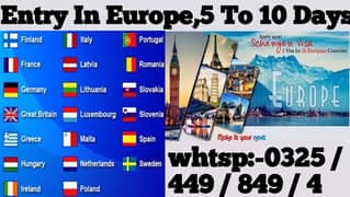 Entry in Europe 5 Day In(Italy,spain,Canada,Australia) Payment & reach