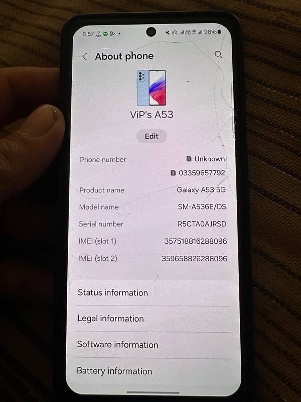 samsung A53 5G 8 128  official PTA approved for sale 4