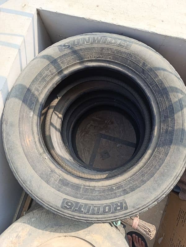 4x Used Tubeless Tyres in 10,000 - SUNWIDE / NEXEN / CHAO YANG 0