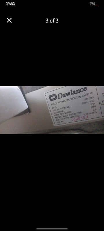 Automatic Dawlance Washing Machine 2