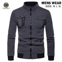 *Mens Wear Cardigan-Cosy Zip with Slant Pocket Jacket