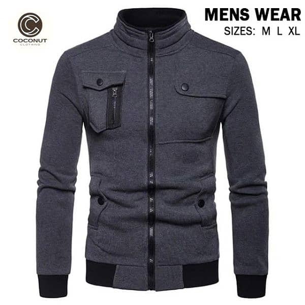 *Mens Wear Cardigan-Cosy Zip with Slant Pocket Jacket 0