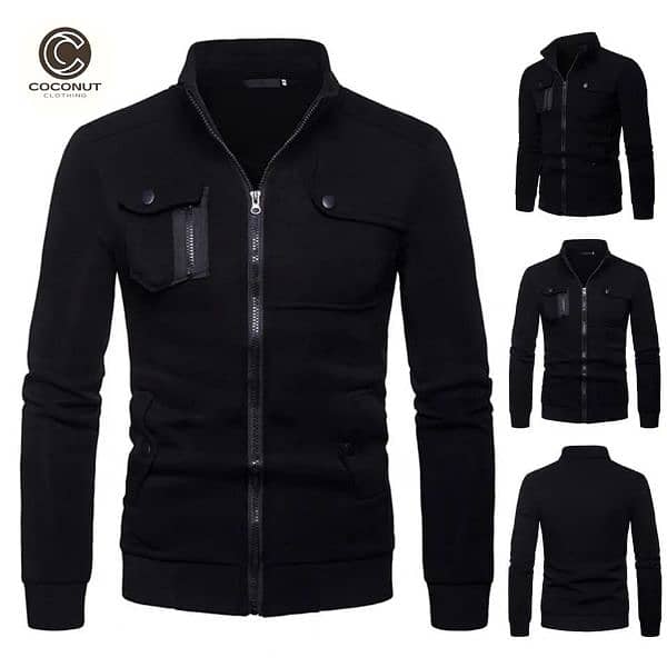 *Mens Wear Cardigan-Cosy Zip with Slant Pocket Jacket 2