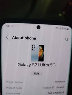 Samsung S21 Ultra 5G PTA Approved 12/256