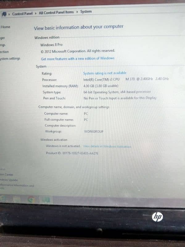 Hp laptop for sell 1