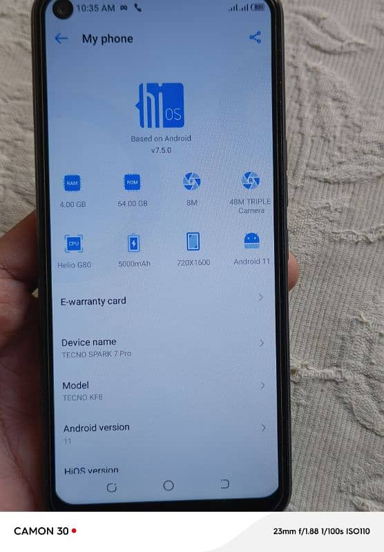 Tecno spark 7 pro (Urgent sale) 4gb ram 64gb rom with box  pta approve 3