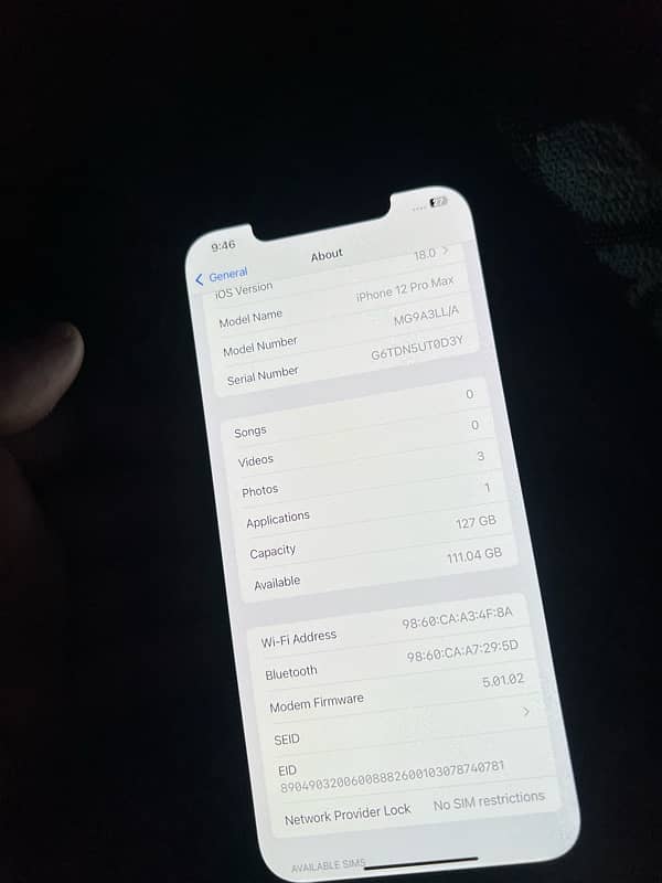 iphone 12pro max non 128gb 2