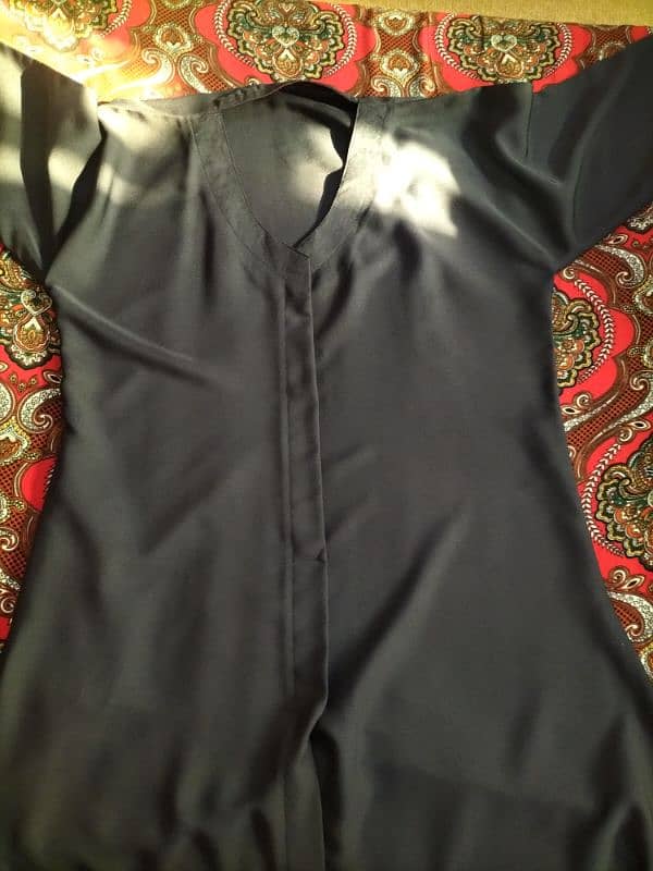 soft staff abaya in dark blue colour 1