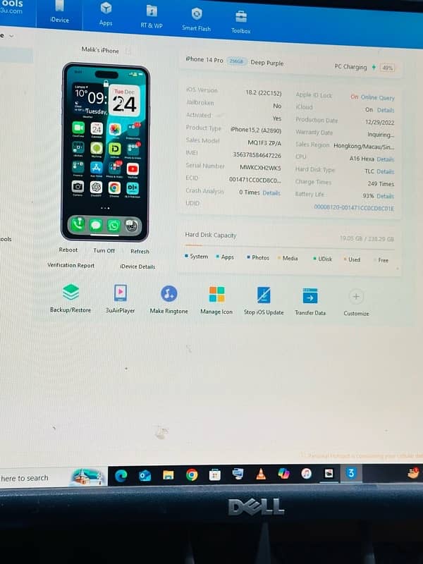 iPhone 14 Pro 256GB Factory Unlocked Sim time 6