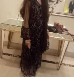 beautiful black gaown with jump suit