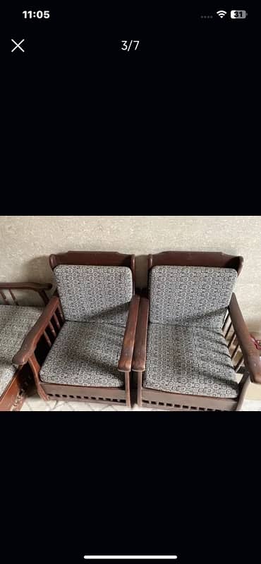 wooden sofa set 5 seater 3