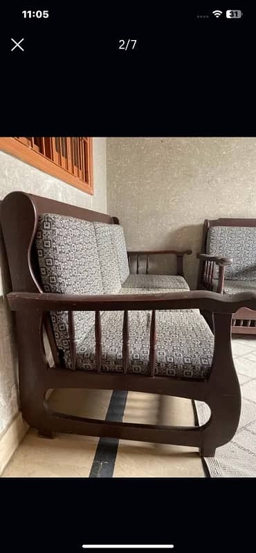 wooden sofa set 5 seater 4