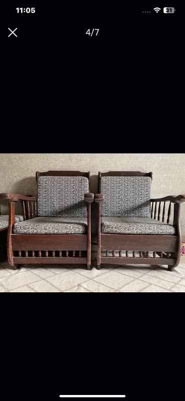 wooden sofa set 5 seater 5