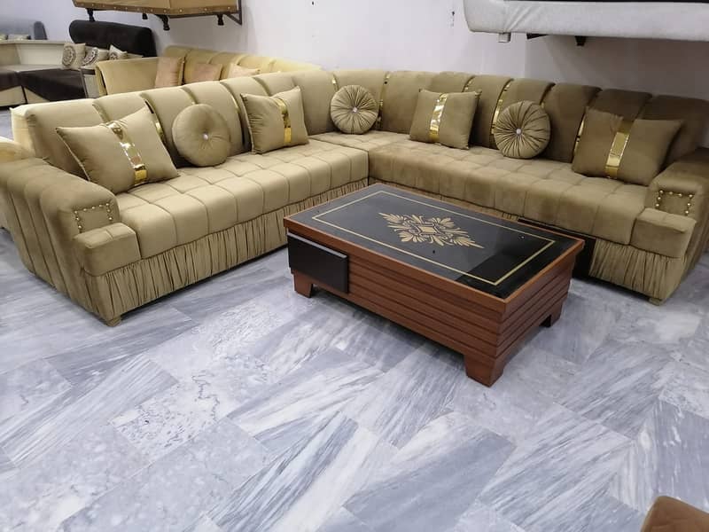 L-shape sofa set/Corner sofa for sale/7 Seater sofa/elegant sofa set 19