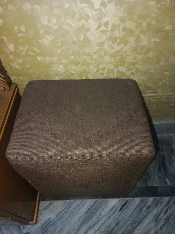 king size bed with side table dressing table with seat 5