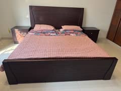 Double bed /side tables with dressing table & mattress