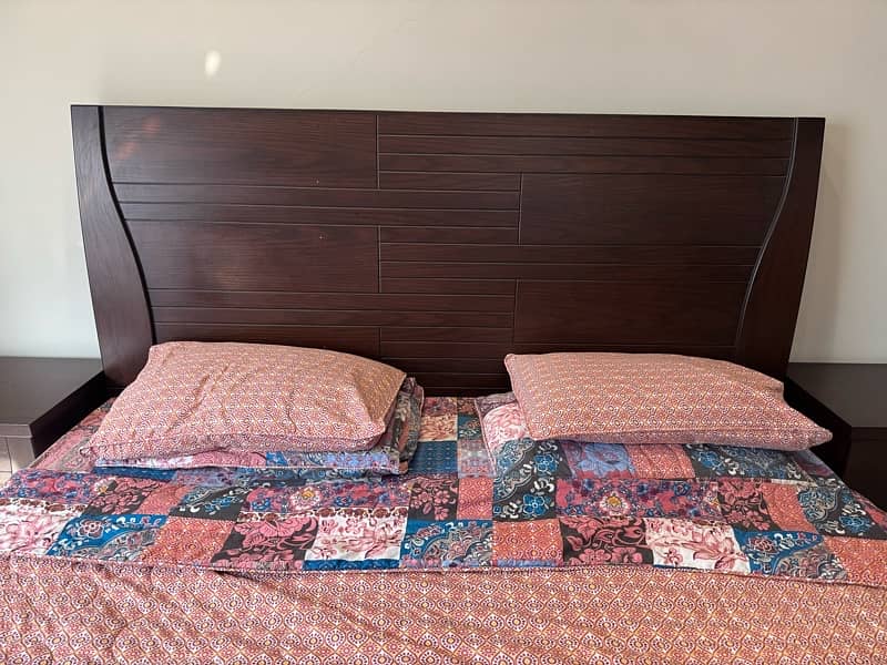 Double bed /side tables with dressing table & mattress 8