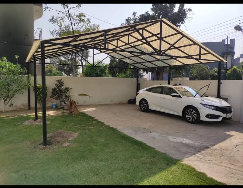 Tensile Shade /Car Parking Shade/ Shade for home/Tensile canopy/fiber 7