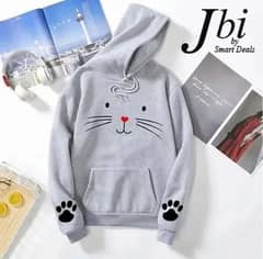 jBi Winter Meow Printed Hoddie