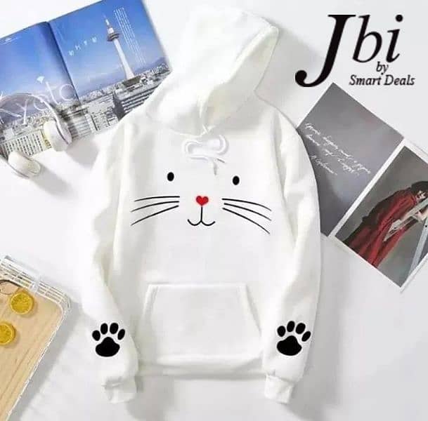 jBi Winter Meow Printed Hoddie 1