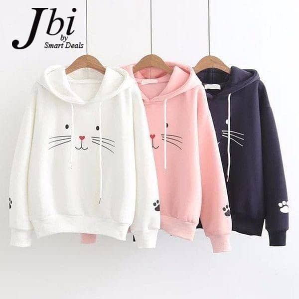 jBi Winter Meow Printed Hoddie 2