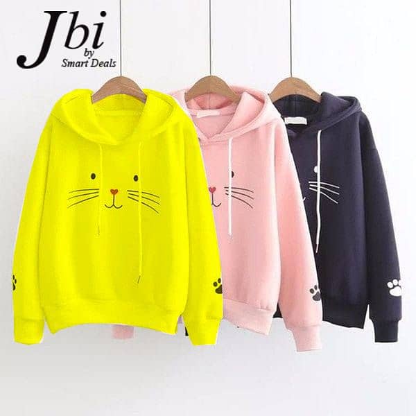 jBi Winter Meow Printed Hoddie 3