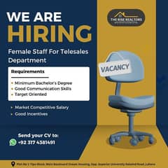 female staff required