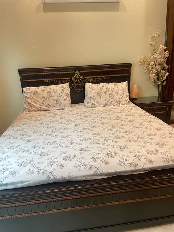 wooden king size bed set 6