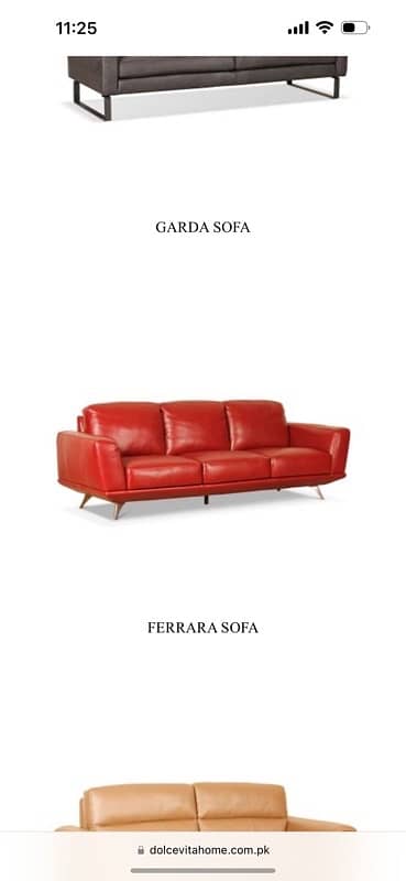 dolce vita 5 seater sofa (original leather) 1