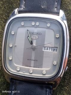 Seiko 5 automatic Japan watch 6309 Square shaped