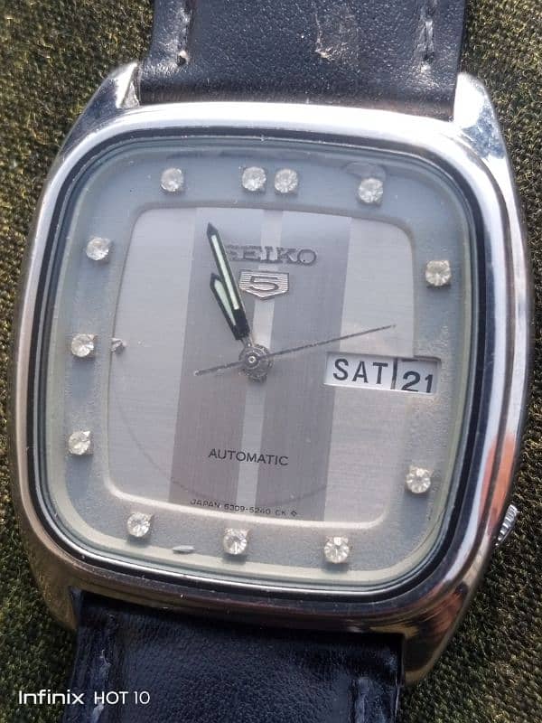 Seiko 5 automatic Japan watch 6309 Square shaped 0