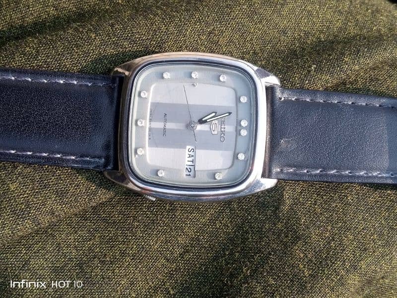 Seiko 5 automatic Japan watch 6309 Square shaped 5