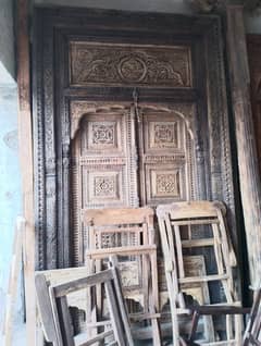 main entrance diyar wooden door for sale in Antique Handicrafts design