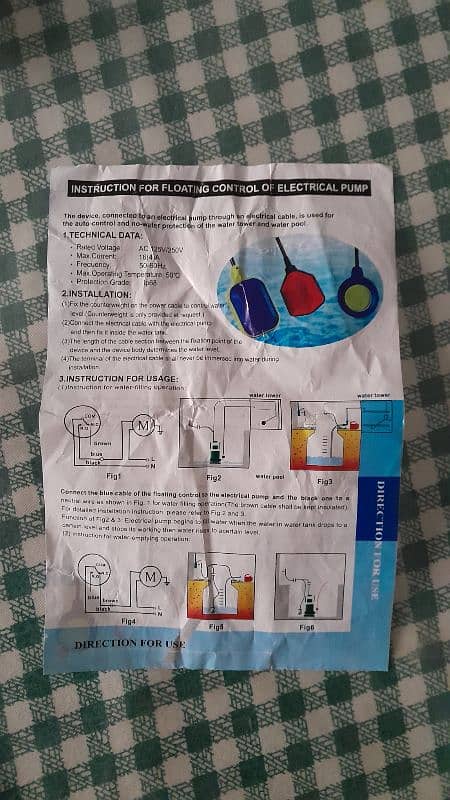 Float switch fluid level controller 1