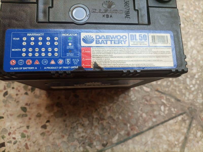 Maintenance Free Dry Daewoo DL-50 Battery 2