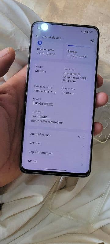 ONEPLUS 9RT 8GB RAM 128GB SNAPDRAGON 888 DUAL SIM NON PTA . 8